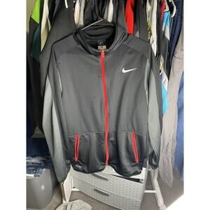 Size S -Nike Rivalry Jacket Red Grey Black Full Zip
